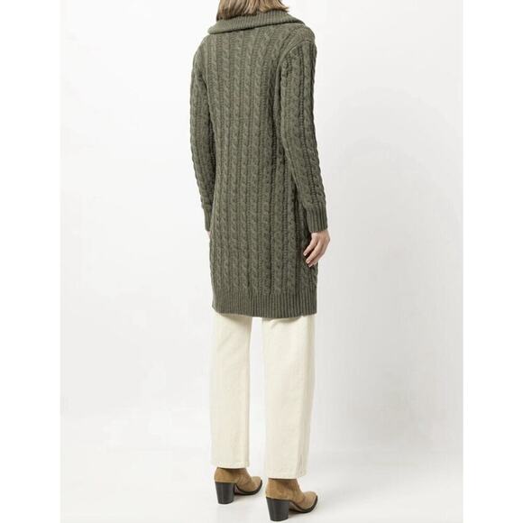 Double RL Ralph Lauren CableKnit Wool Cashmere Sweater Coat 3 M RRL Cardigan NWT - Picture 3 of 8
